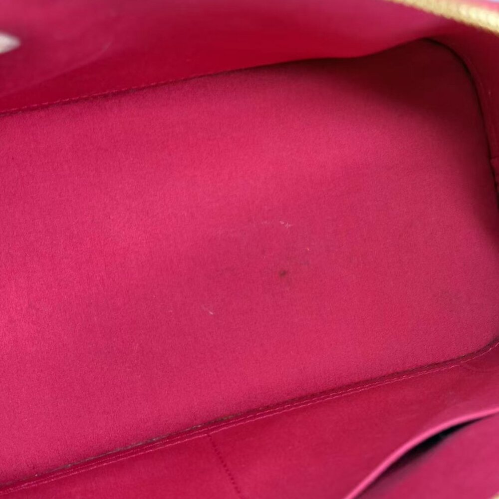 Louis Vuitton Alma PM Bag in Red Vernis Pattern Leather with Classic Monogram - Picture 9 of 10